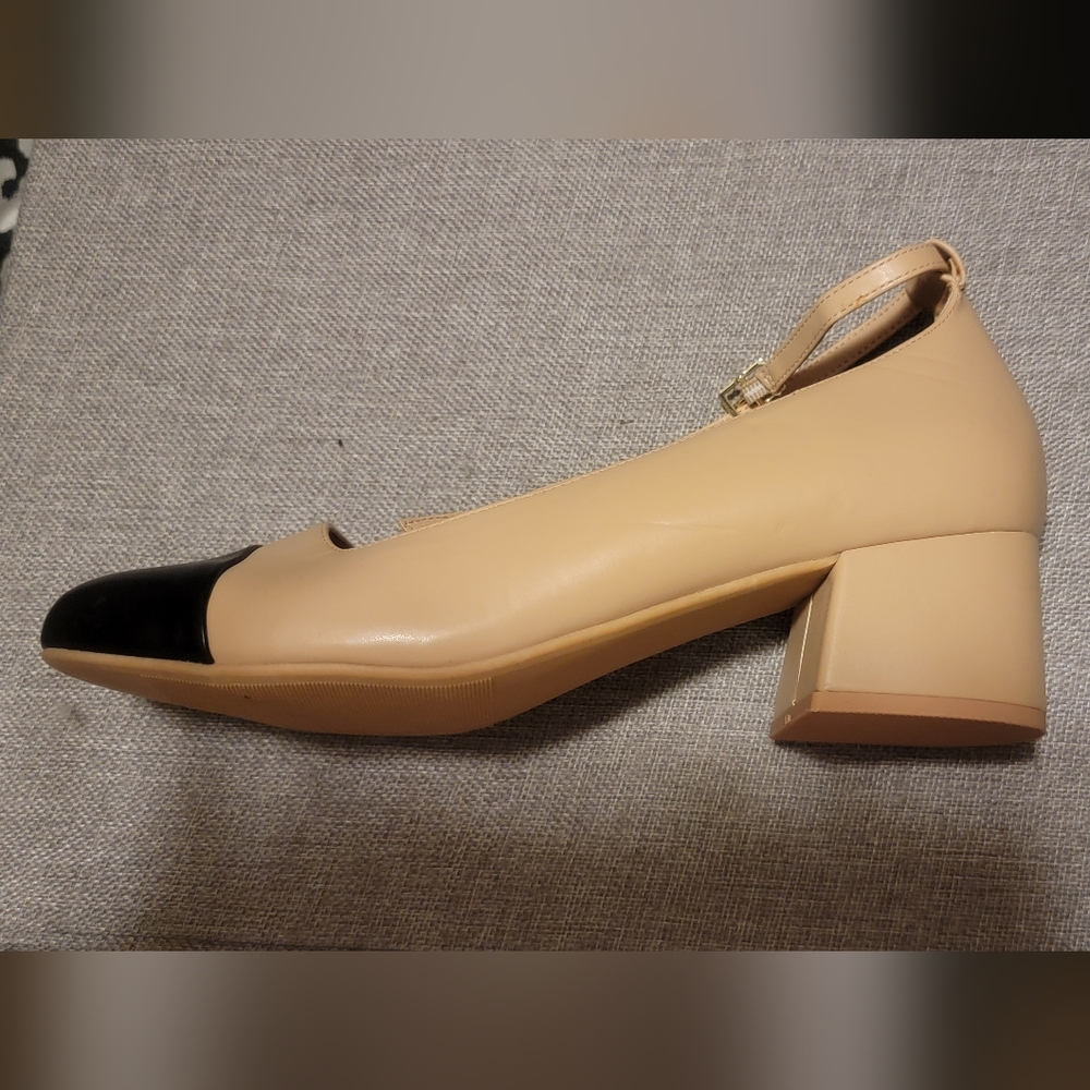 Torrid Tan Chunky Heel Pumps